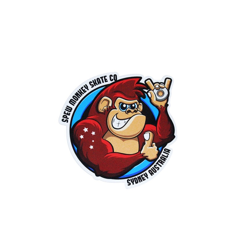 Spew Monkey Skate Co Sticker - Medium