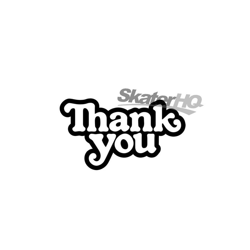 Thank You Logo Sticker - Black/White