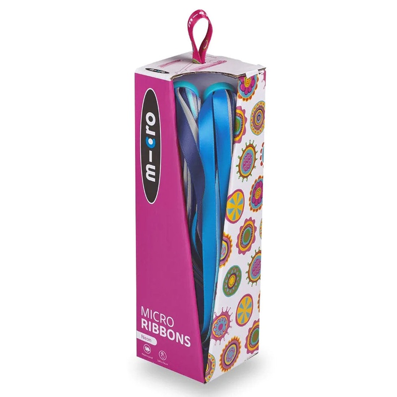 Micro Handle Bar Ribbons - Blue Reflective