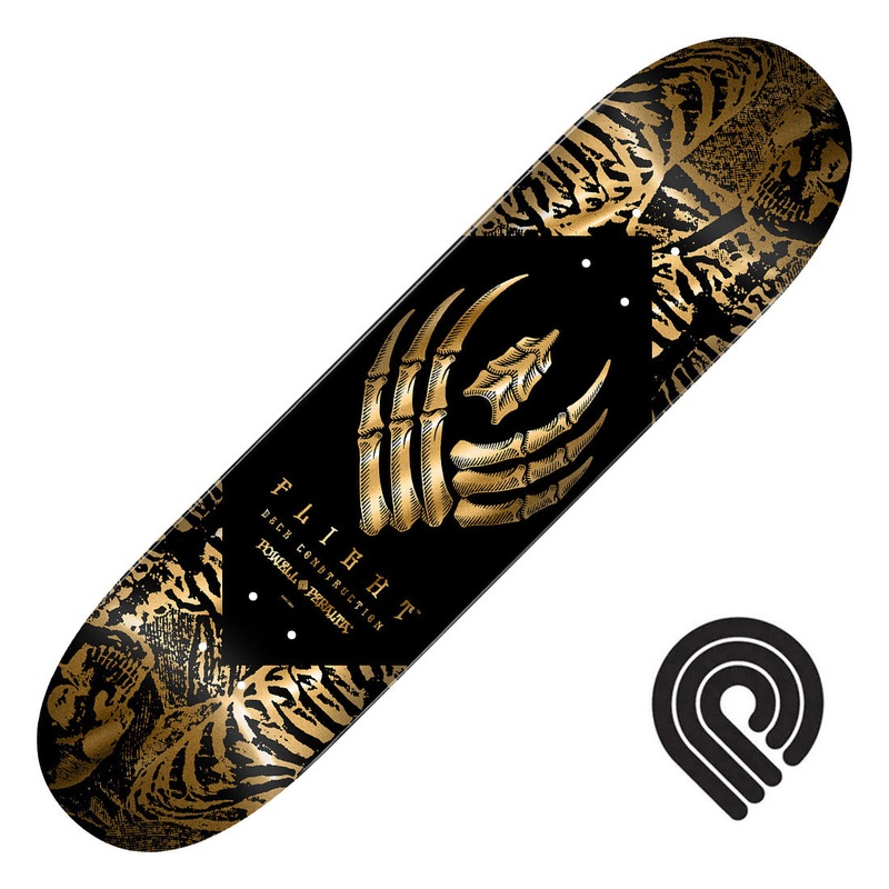 Powell Peralta Flight Skeleton 8.63 Deck - Gold Foil