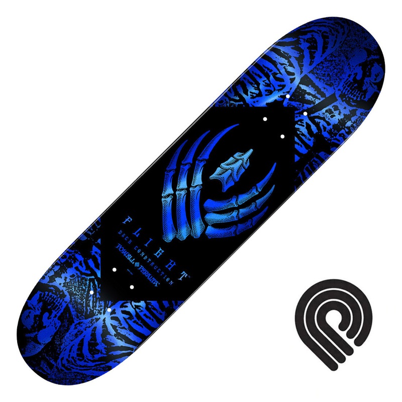 Powell Peralta Flight Skeleton 8.75 Deck - Blue Foil