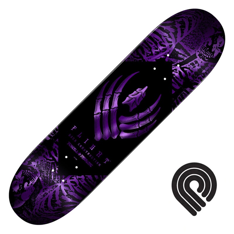 Powell Peralta Flight Skeleton 9.0 Deck - Purple Foil