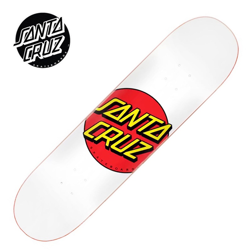 Santa Cruz Classic Dot 8.0 Deck - White