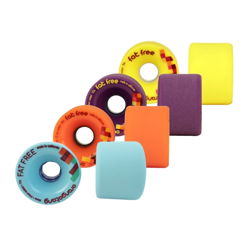 Orangatang: 65mm Fat Free Longboard Skateboard Wheels