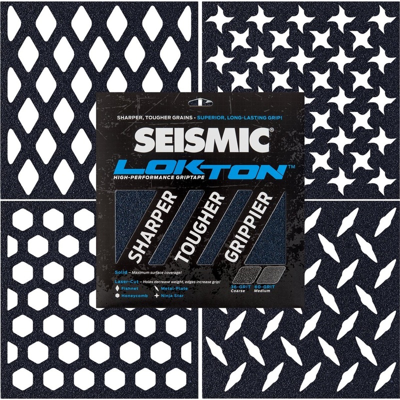 Seismic: 36-Grit Lokton Longboard Griptape (3 Square Packs)
