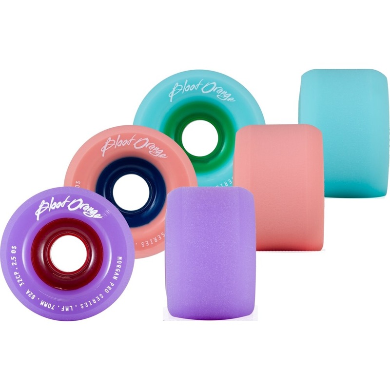 Blood Orange: 70mm PASTEL SERIES Longboard Skateboard Wheels