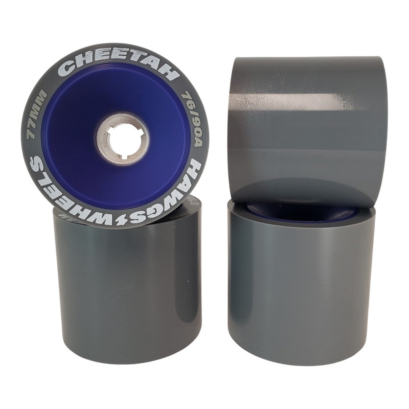 Hawgs: 77mm Dual-Duro Cheetah 76a Longboard Skateboard Wheels