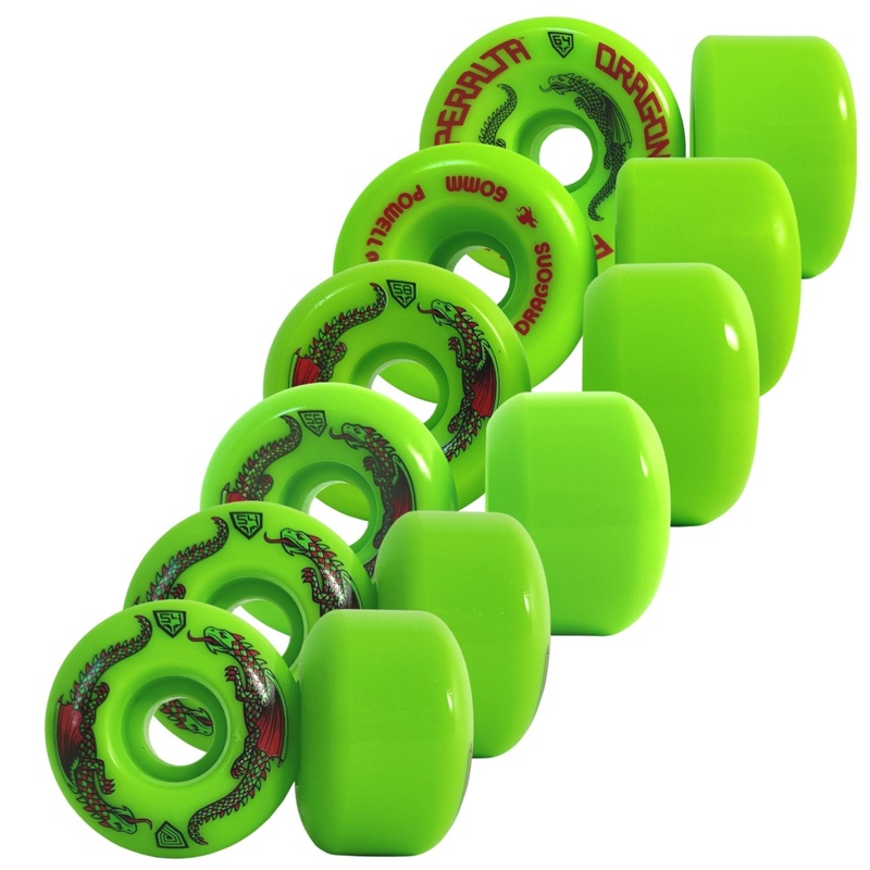 Powell Peralta: 64mm Green Dragon Formula Longboard Skateboard Wheels