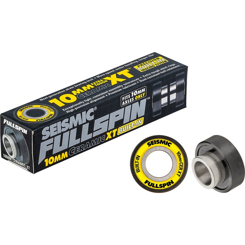 Seismic: Fullspin 10mm XT Ceramic Built-in Longboard Skateboard Bearings