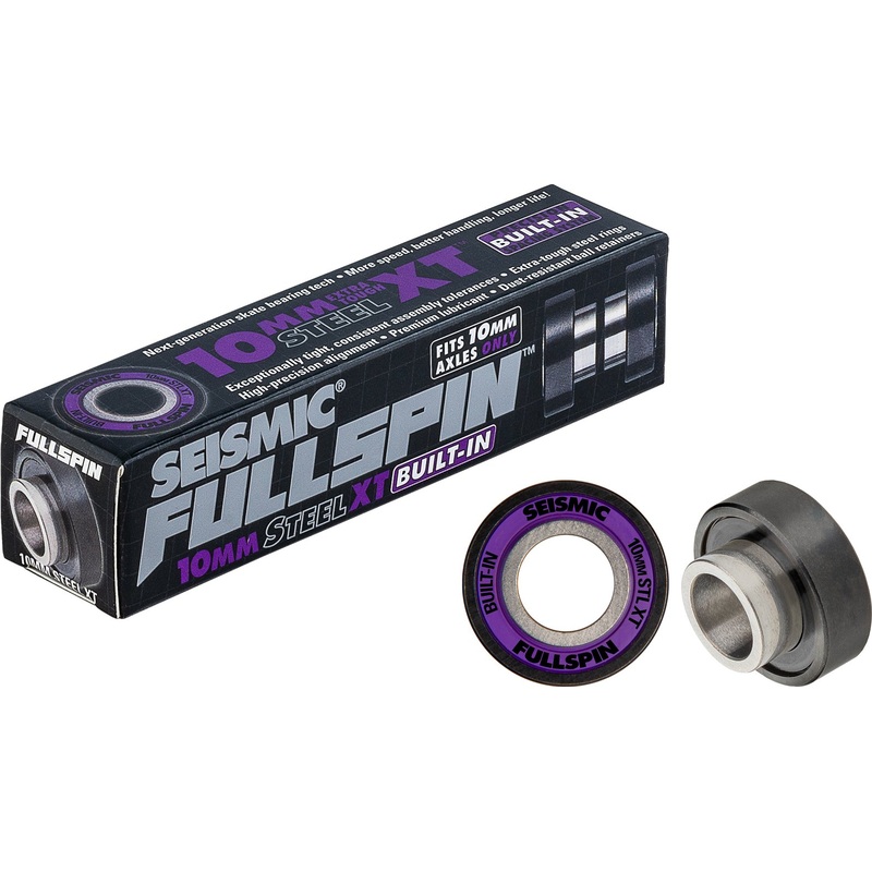 Seismic: Fullspin 10mm XT Steel Built-in Longboard Skateboard Bearings