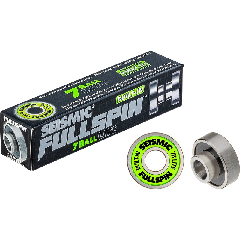 Seismic: Fullspin 7-Ball LITE Built-in Longboard Skateboard Bearings