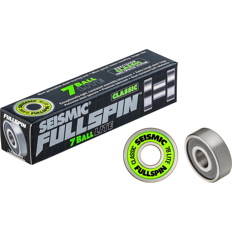 Seismic: Fullspin 7-Ball LITE Classic Longboard Skateboard Bearings