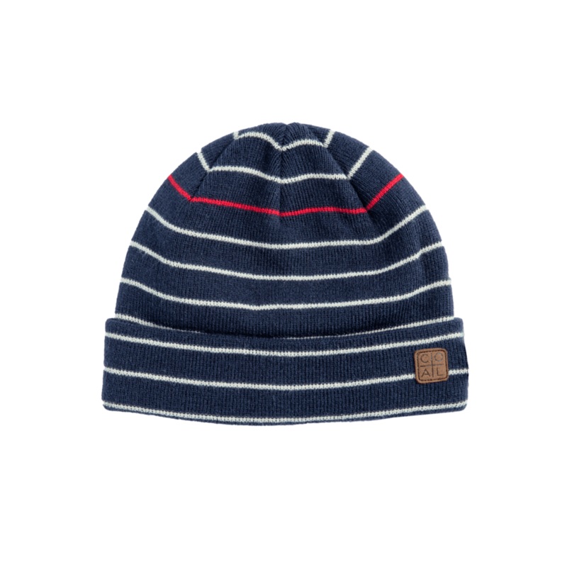 Coal Harbor Beanie in Navy and Off White