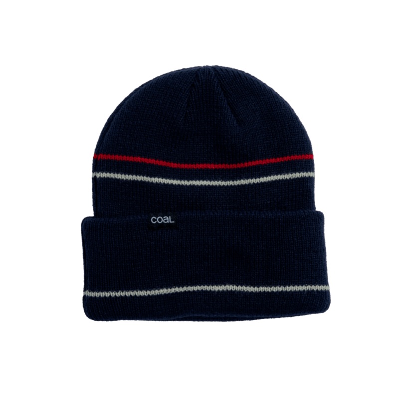 Coal Wayne Beanie in Navy and Red