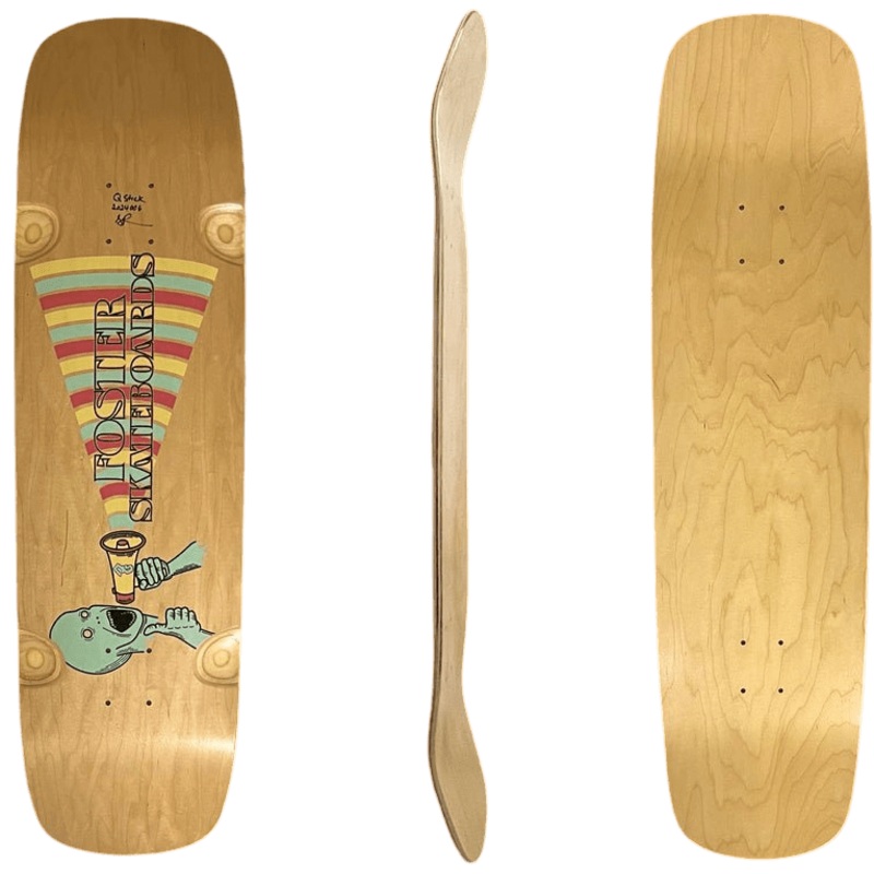 Foster: Q Stick Longboard Skateboard Deck
