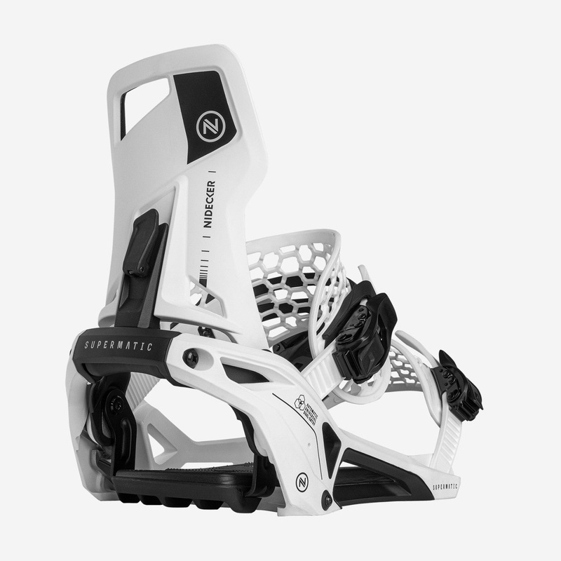 Nidecker Supermatic Step In Snowboard Binding in White 2025