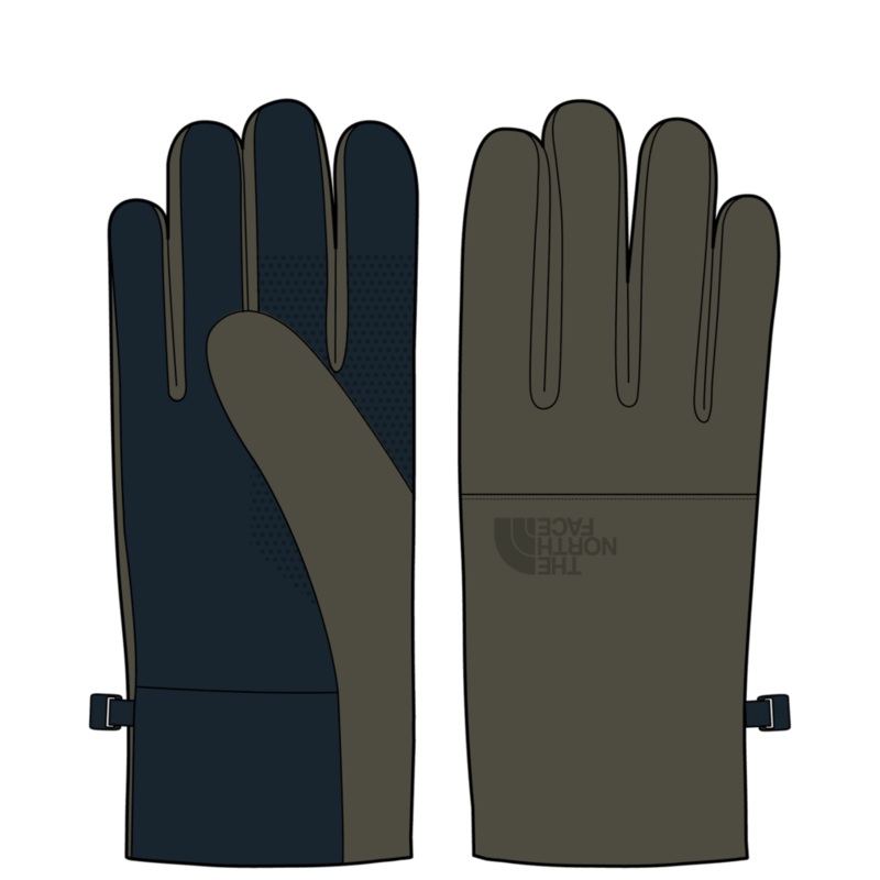 North Face Etip Recycled Glove in New Taupe Green