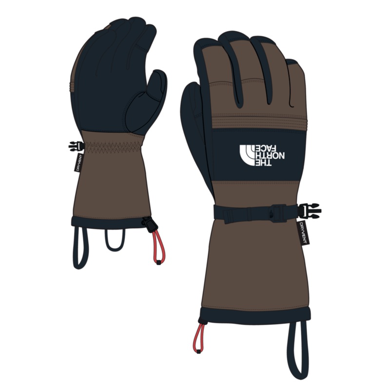 North Face Mens Montana Ski Glove in Smokey Brown