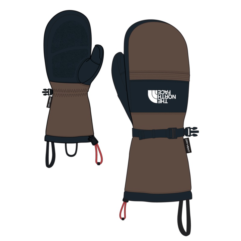 North Face Mens Montana Ski Mitt in Smokey Brown