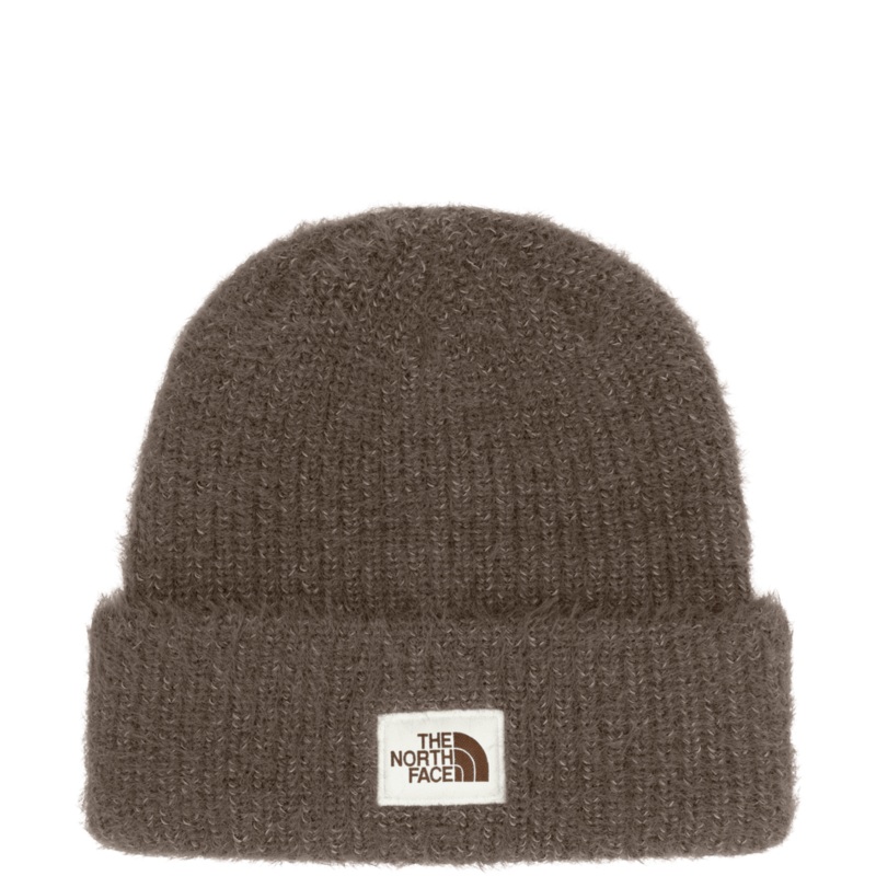 North Face Womens Salty Bae Lined Beanie in Smokey Brown