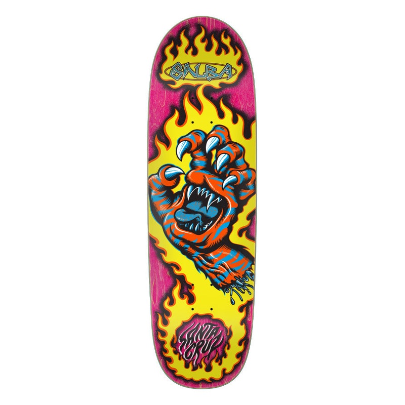 Santa Cruz Salba Tiger Hand Shaped Skate Deck