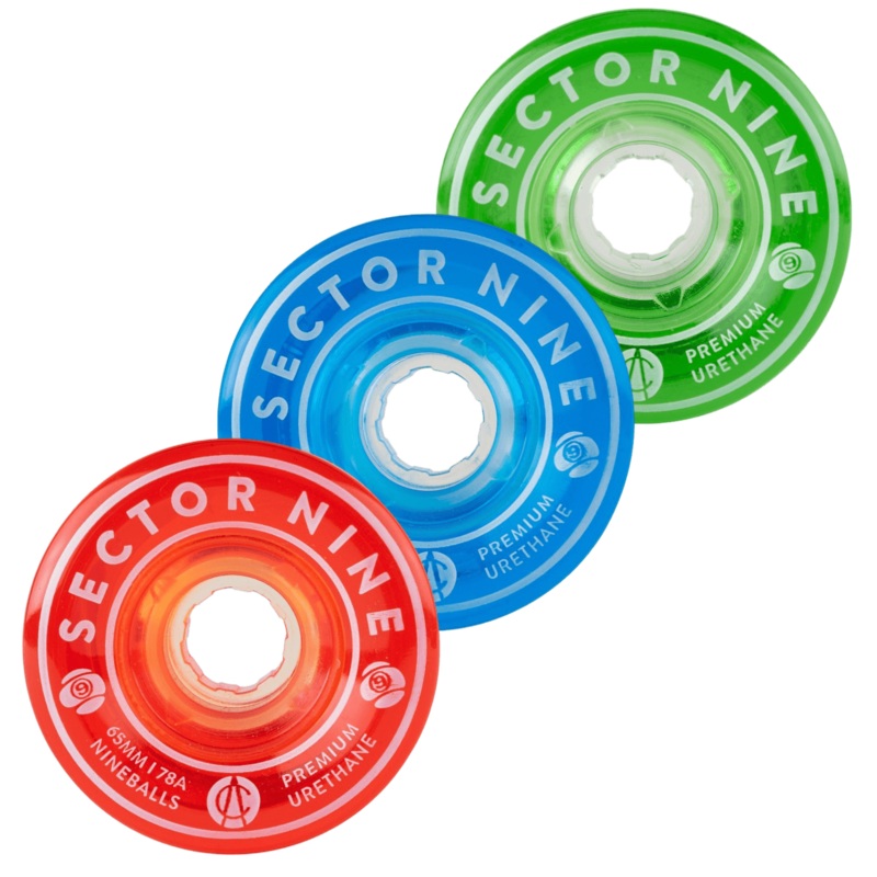 Sector 9: 65mm 78a Nineballs Longboard Skateboard Wheels