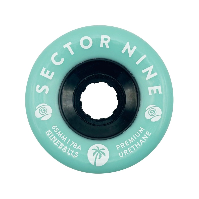 Sector 9: 65mm 78a Nineballs Longboard Skateboard Wheels (Aqua)
