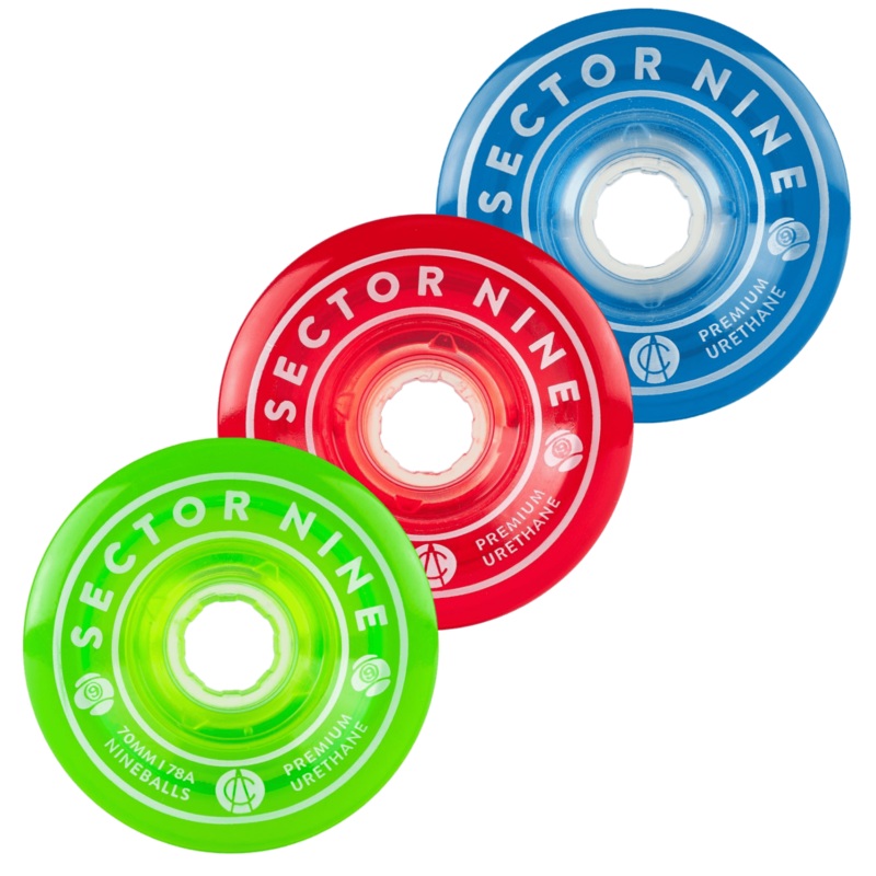 Sector 9: 70mm 78a NineBalls Longboard Skateboard Wheels
