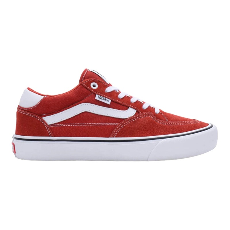 Vans Rowan Pro Skate Shoe in Red and White