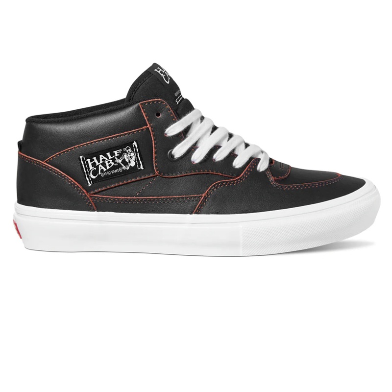 Vans Skate Half Cab in Wear-Away Black and Orange