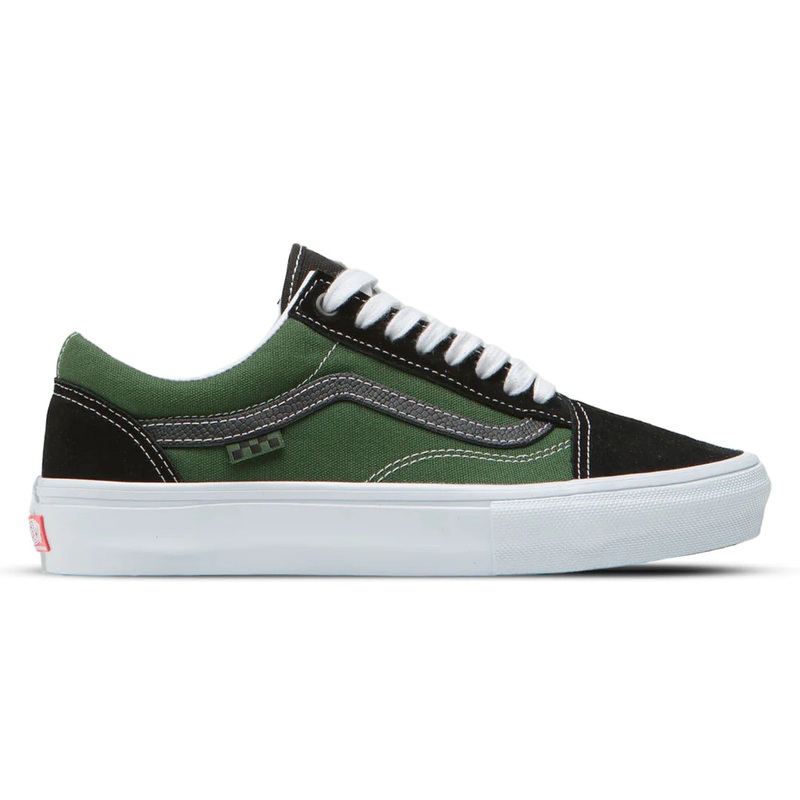 Vans Skate Old Skool Shoe in Black and Greenery