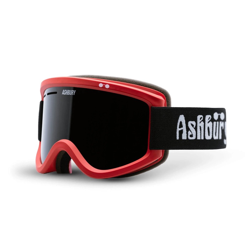 Ashbury Warlock Snow Goggle with a OG Red Frame and a Dark Smoke Lens and a Spare Yellow Lens 2025