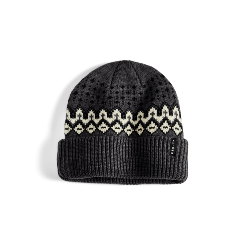 Autumn Select Fairisle Beanie in Charcoal 2025