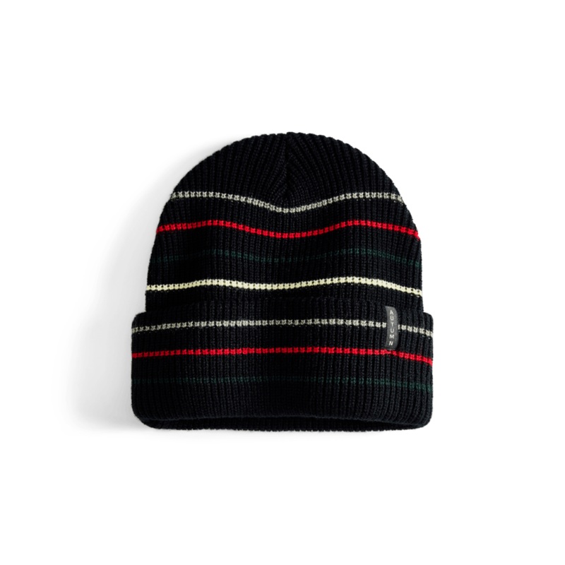 Autumn Select Multi Stripe Beanie in Black 2025