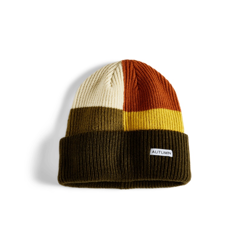 Autumn Select Patchwork Beanie in Army 2025