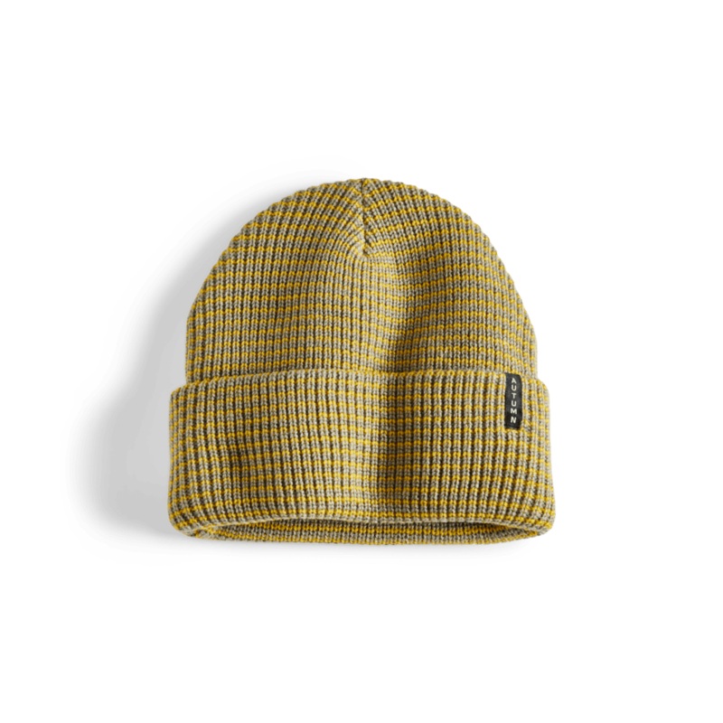 Autumn Select Stripe Beanie in Stone Grey 2025