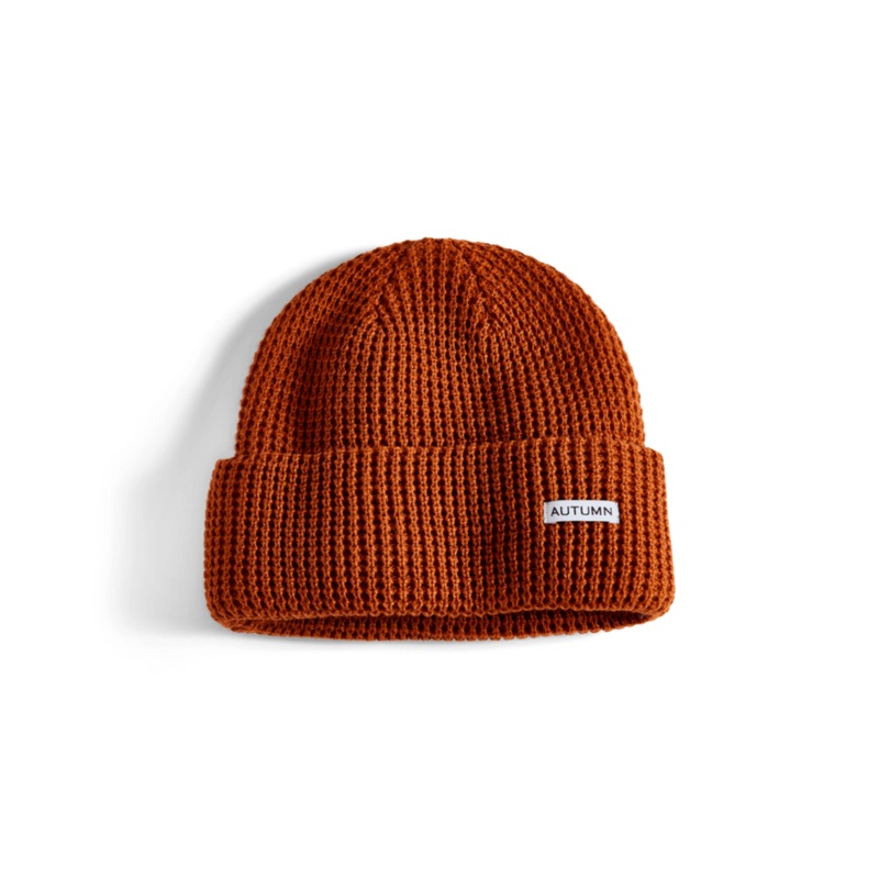 Autumn Select Waffle Beanie in Rust 2025