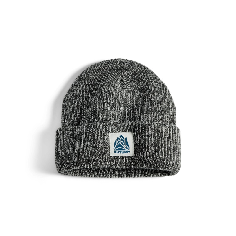 Autumn Simple Marl Beanie in Black 2025