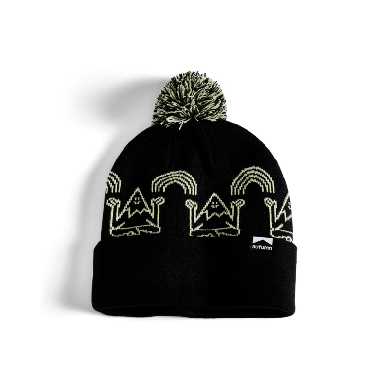 Autumn Surplus Mindful Mtn Pom Beanie in Black 2025