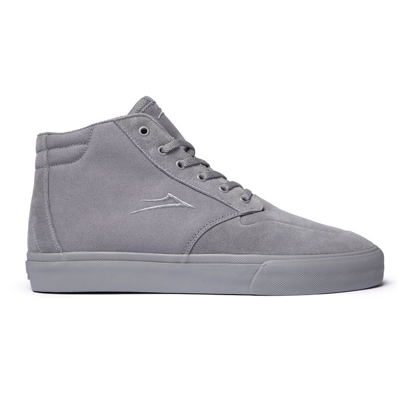 Lakai Riley 3 High Skate Shoe in Grey Suede