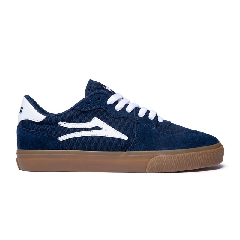 Lakai York Skate Shoe in Navy Gum Suede