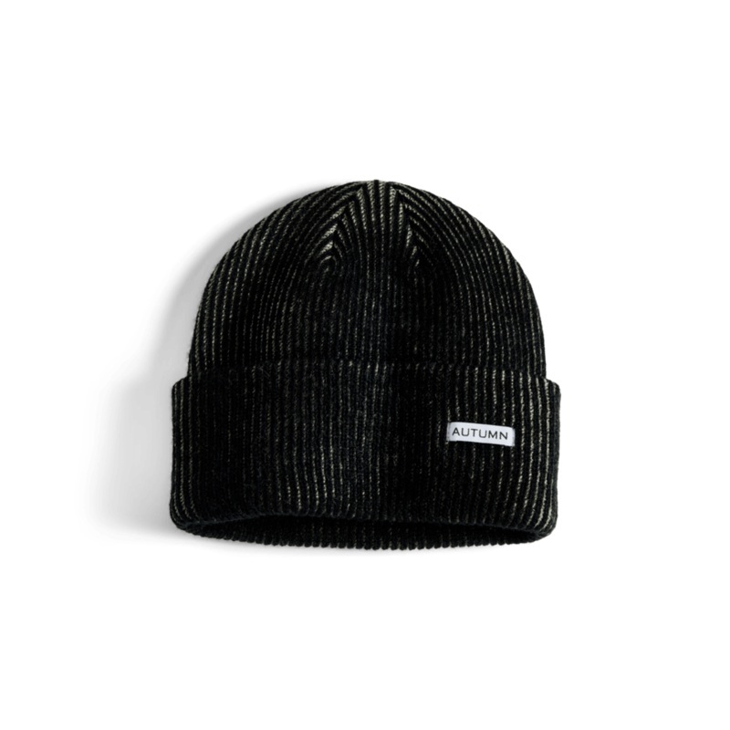 Autumn Select Cord Beanie in Black Grey 2025
