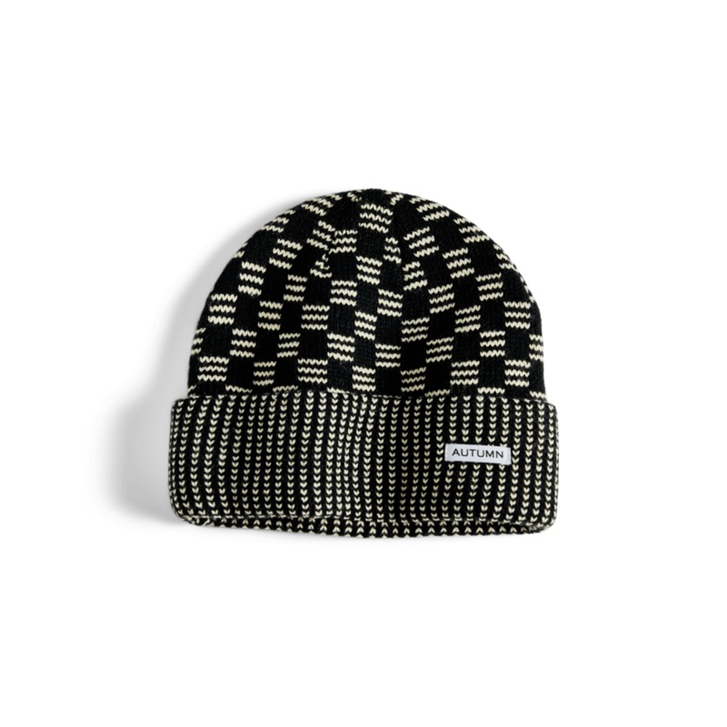 Autumn Select Squared Beanie in Black Natural 2025