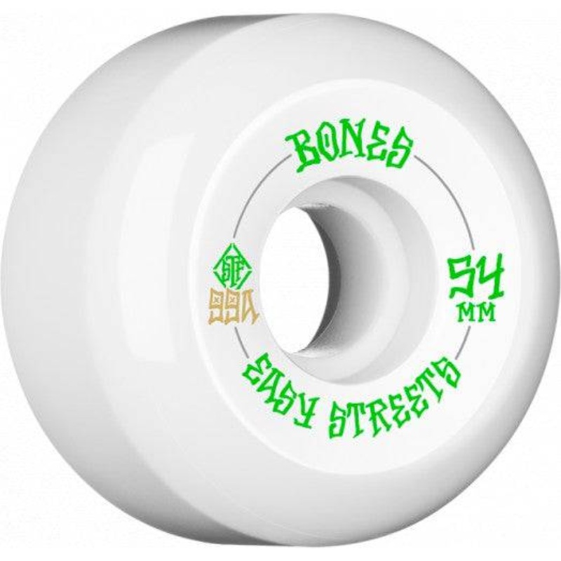 Bones Easy Streets 54mm Skate Wheels in 99a Street Formula v5