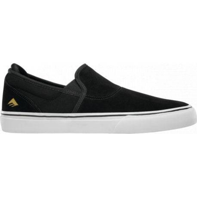 Emerica Wino G6 Slip-On Skate Shoe Black, White, Gold