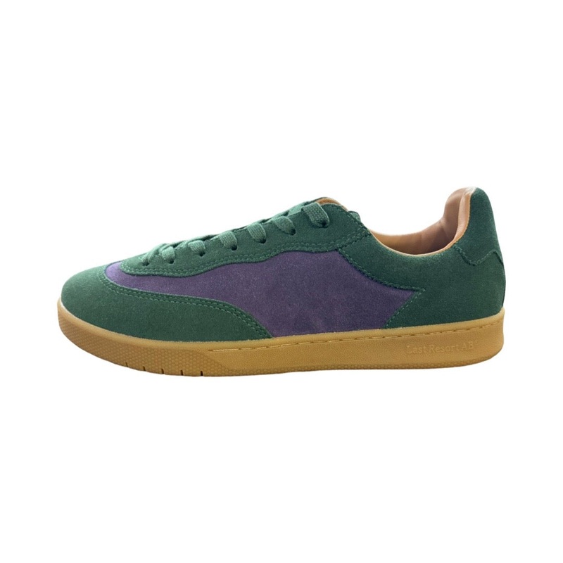 Last Resort CM001 LO Suede Shoe in Elm Green Loganberry and Gum
