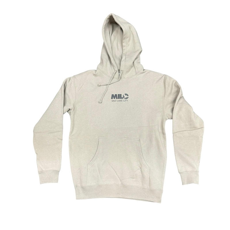 Milosport Mini Skull Hooded Sweatshirt in Cement Grey