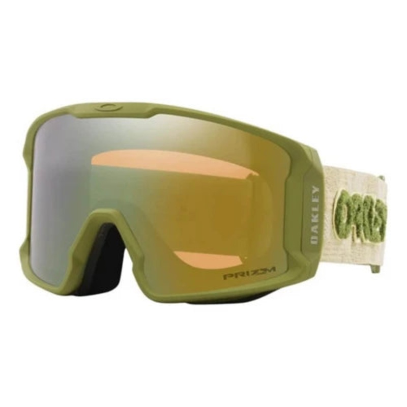 Oakley Line Miner L Snow Goggle with a Matte Black Frame and a Prizm Snow Sage Gold Iridium Lens