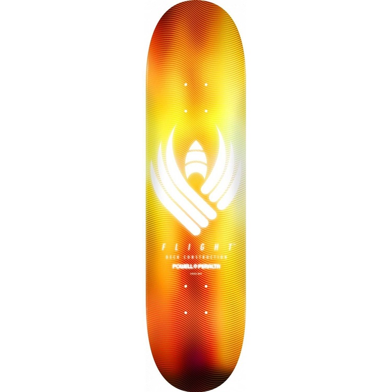 Powell Peralta Flight Glow 249 Skate Deck in Gold 8.5"