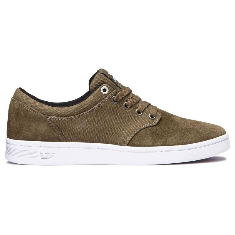 Supra Chino Court Shoe in Olive-White